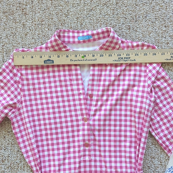 J.McLaughlin belted shirt dress, pink gingham print. Size M NWOT - Picture 4 of 9